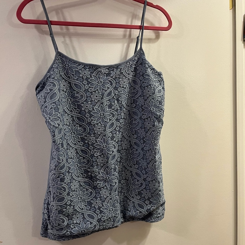 Loft blue tank top. XL. EUC